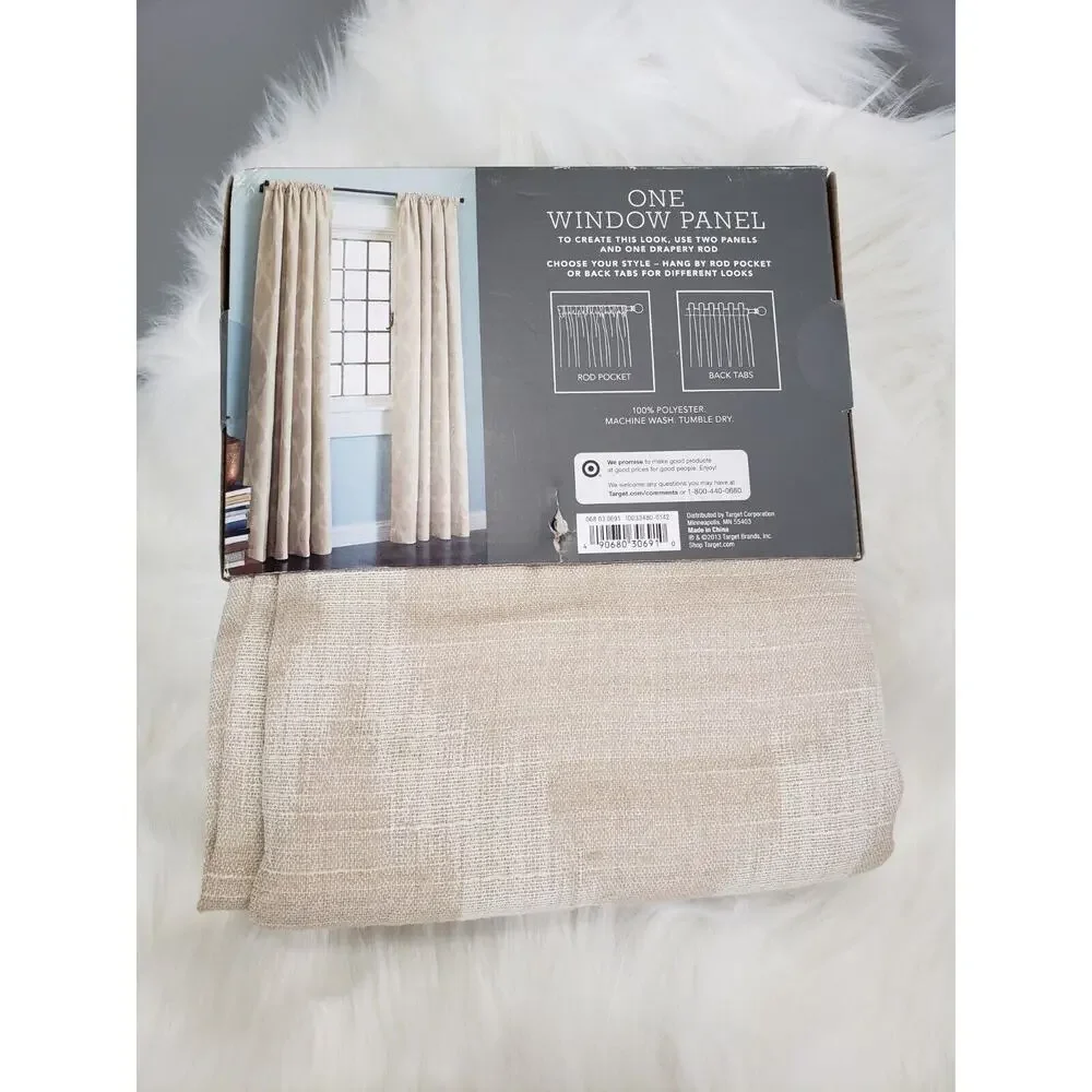 NEW Threshold cream Jacquard Ikat 54x84 One Window Panel Target‎ Boho Neutral